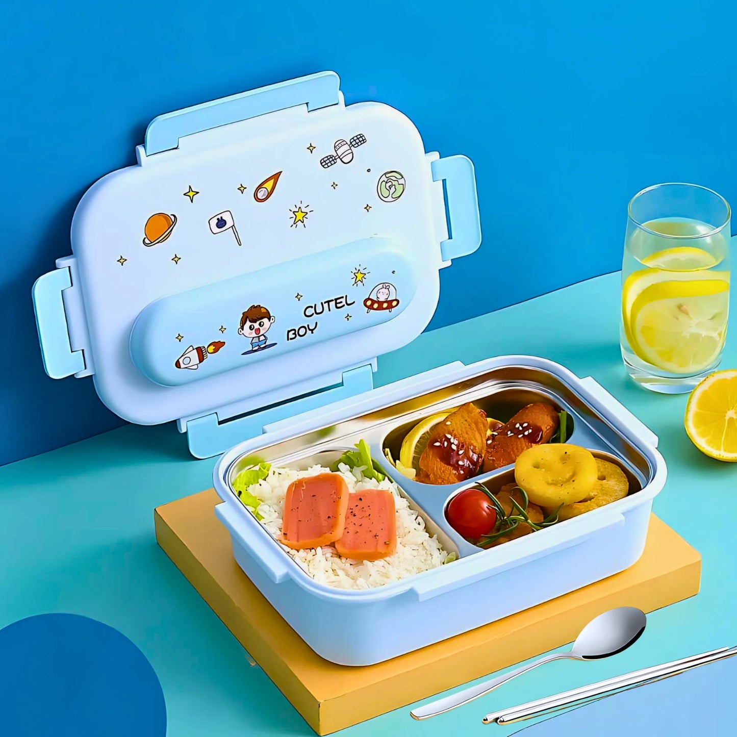 Cute Bento Lunch Box with Insulated Bag