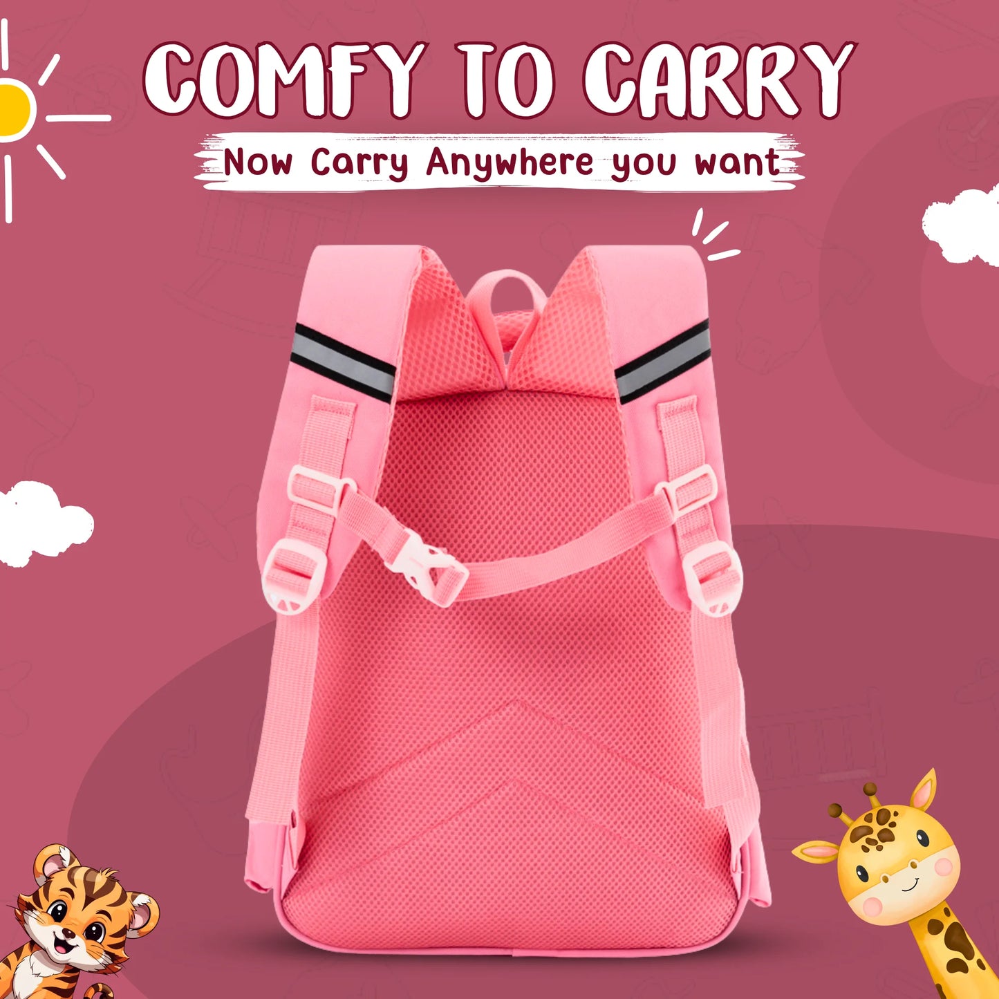 Cute Cartoonistic Flap School Backpack