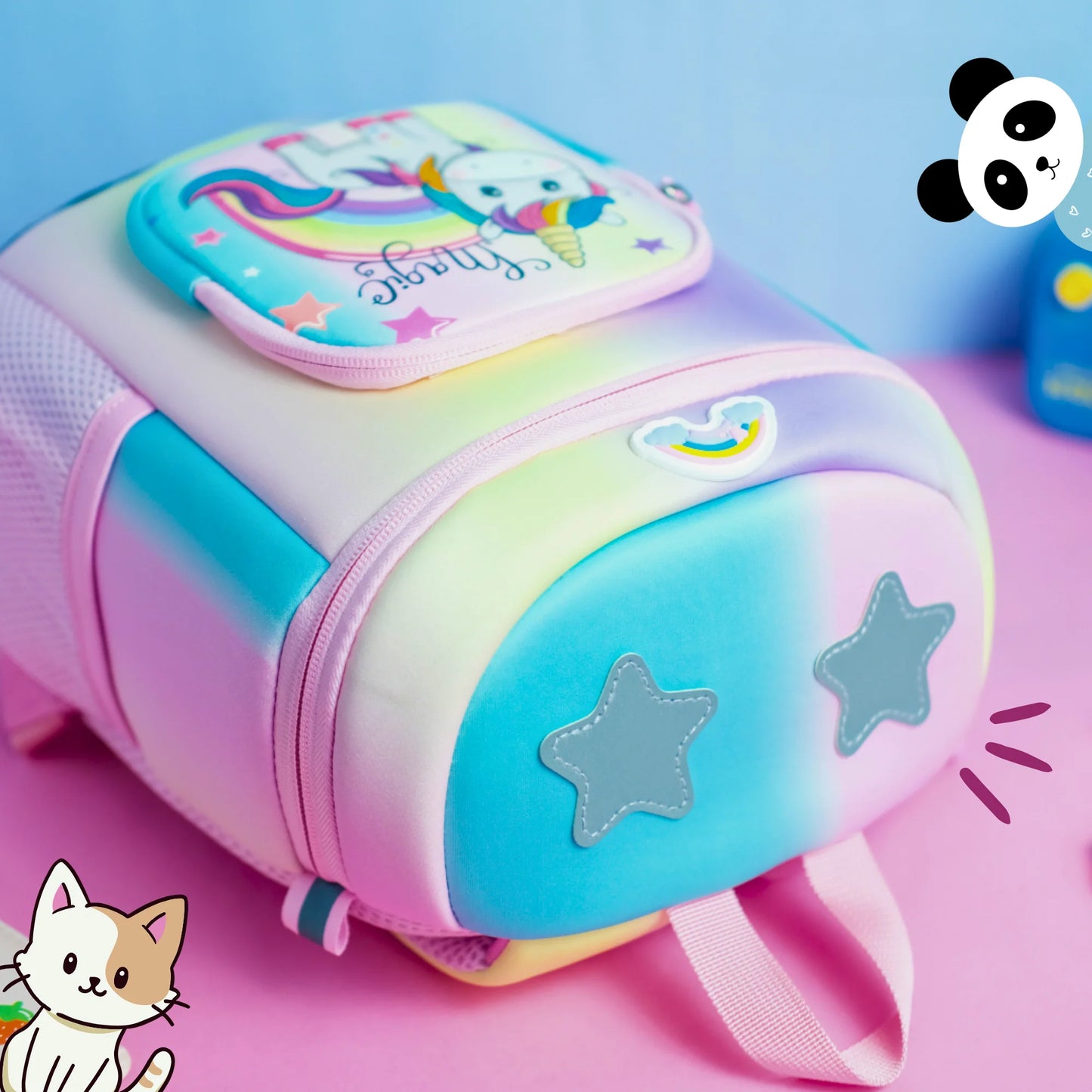 Soft Plush Unicorn Metalic Backpack