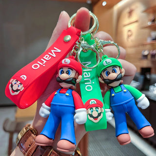 Mario Soft Silicone Cartoon 2pcs Keychain