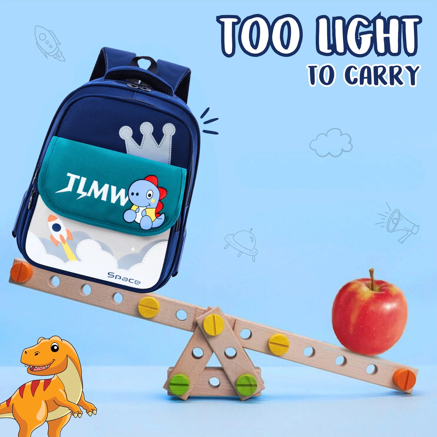 Cute Cartoonistic Flap School Backpack