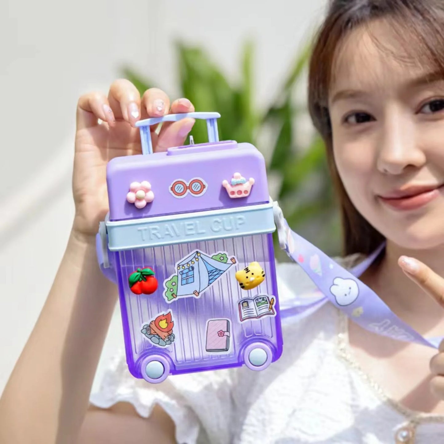 Cute Suitcase Water Bottle 450ml