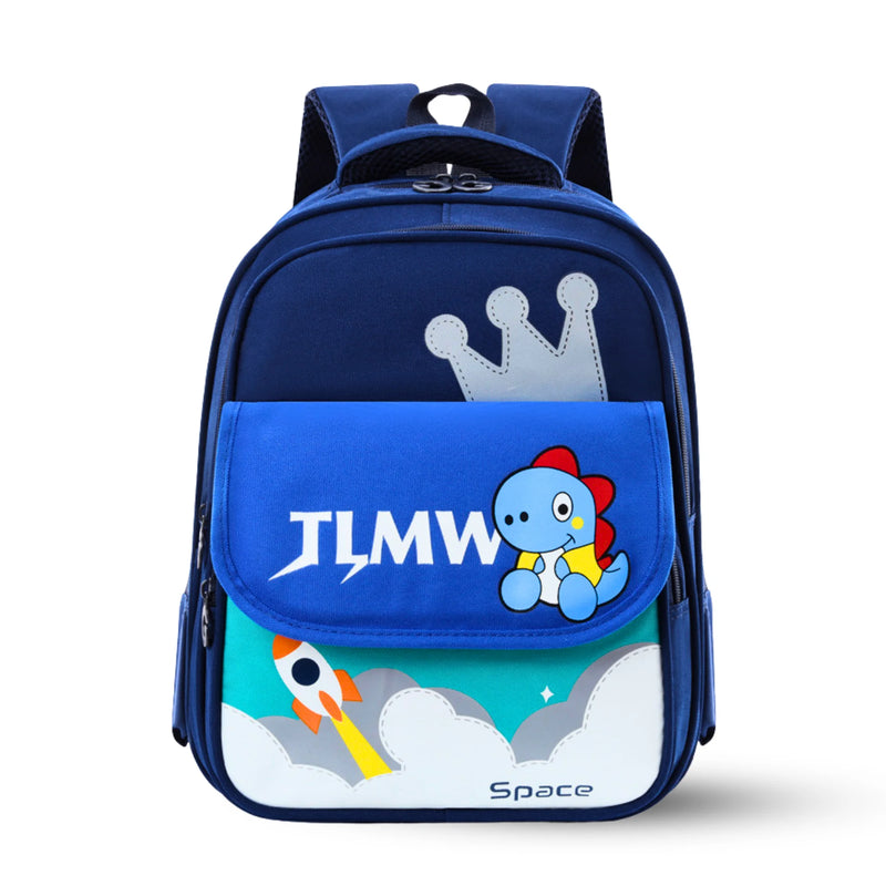 Brighten School Days Cute Cartoonistic Flap School Backpack Shishu