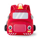 Cute Red School Bus Soft Plush Backpack For Kids