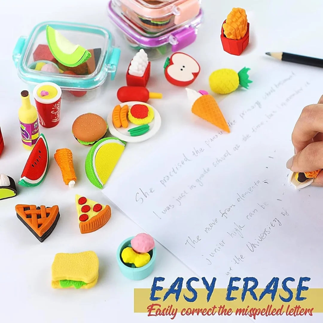 Cute Cartoon Eraser Set