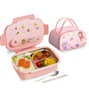 Cute Bento Lunch Box with Insulated Bag