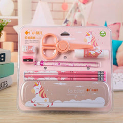 Trendy Cute Kids 7pcs Stationery Set (Surprise Colour)