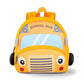 Cute Yellow School Bus Soft Plush Backpack For Kids