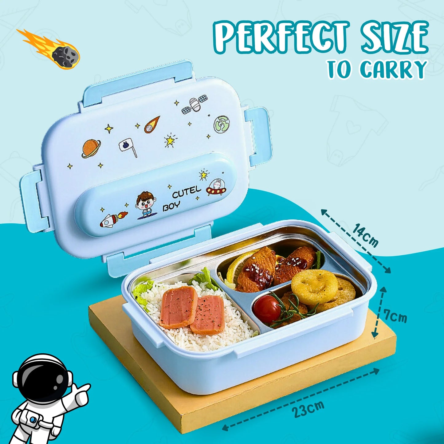 Cute Bento Lunch Box with Insulated Bag