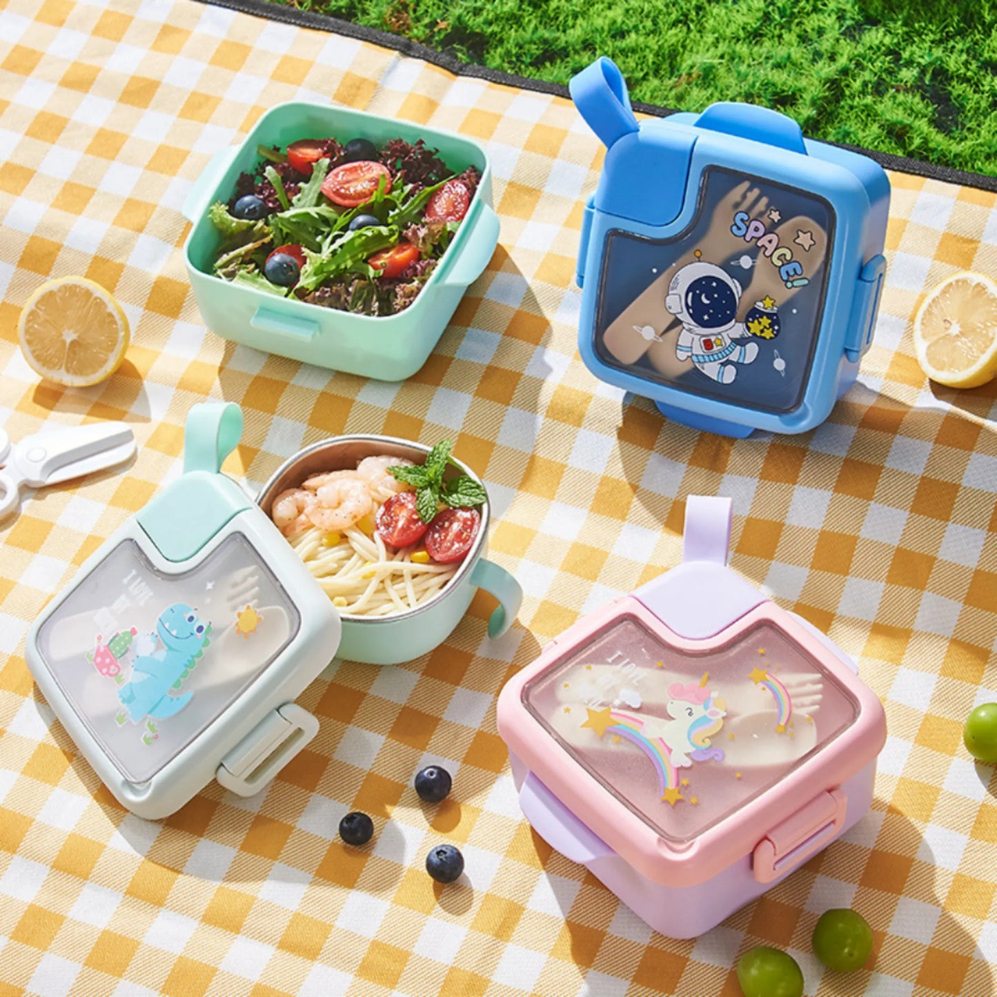 Trendy Cartoonistic Square Lunch Box