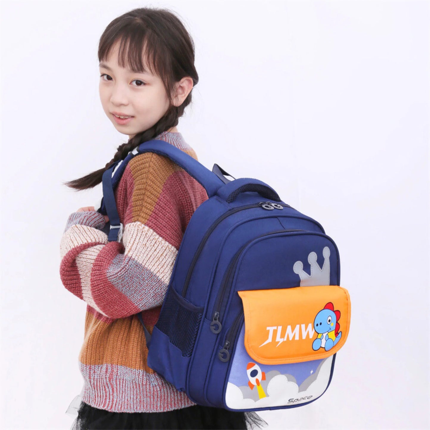 Cute Cartoonistic Flap School Backpack