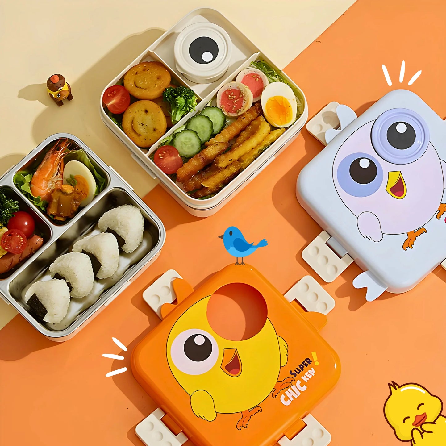 New Bird Double Decker Kids Lunch Box (Surprise Design)