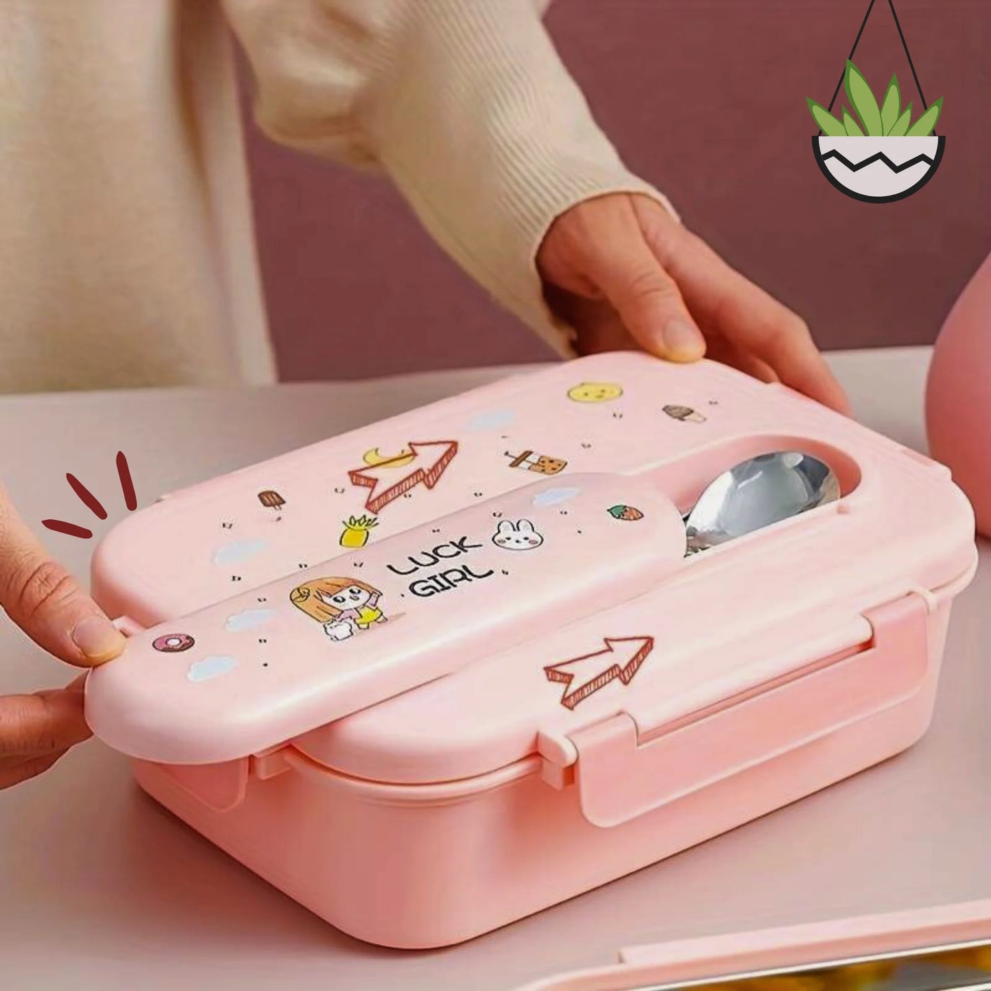 Cute Bento Lunch Box with Insulated Bag