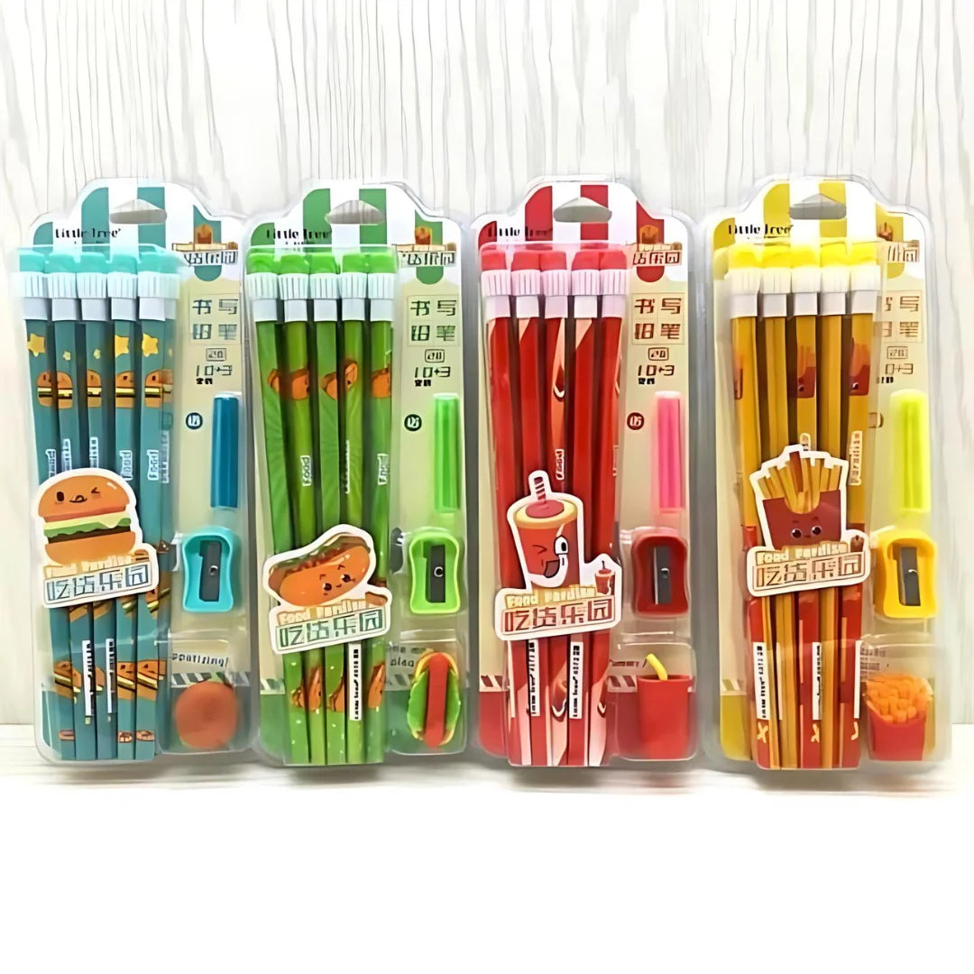 Food 12pcs Pencil Stationery Set