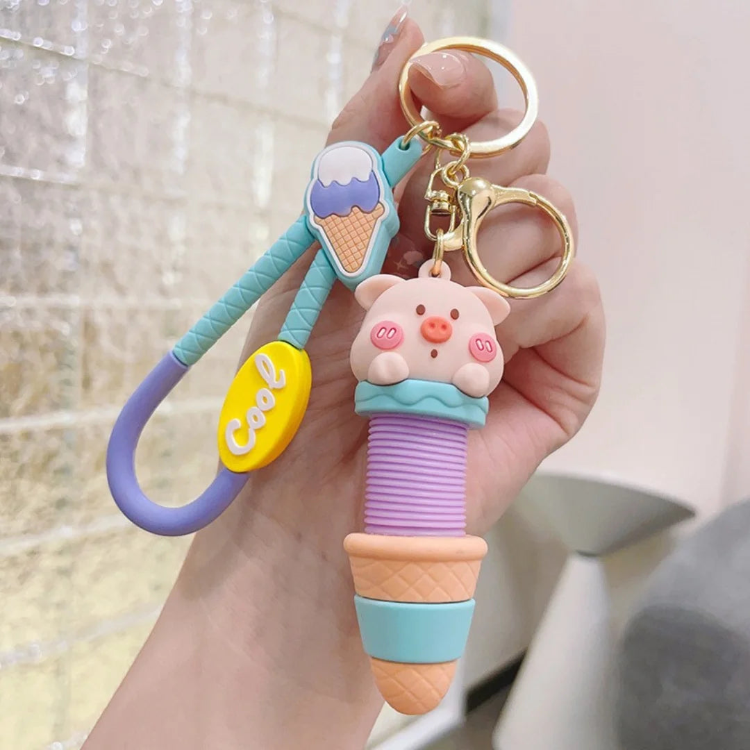 Premium Cartoon Pen Expandable Keychain 1pc