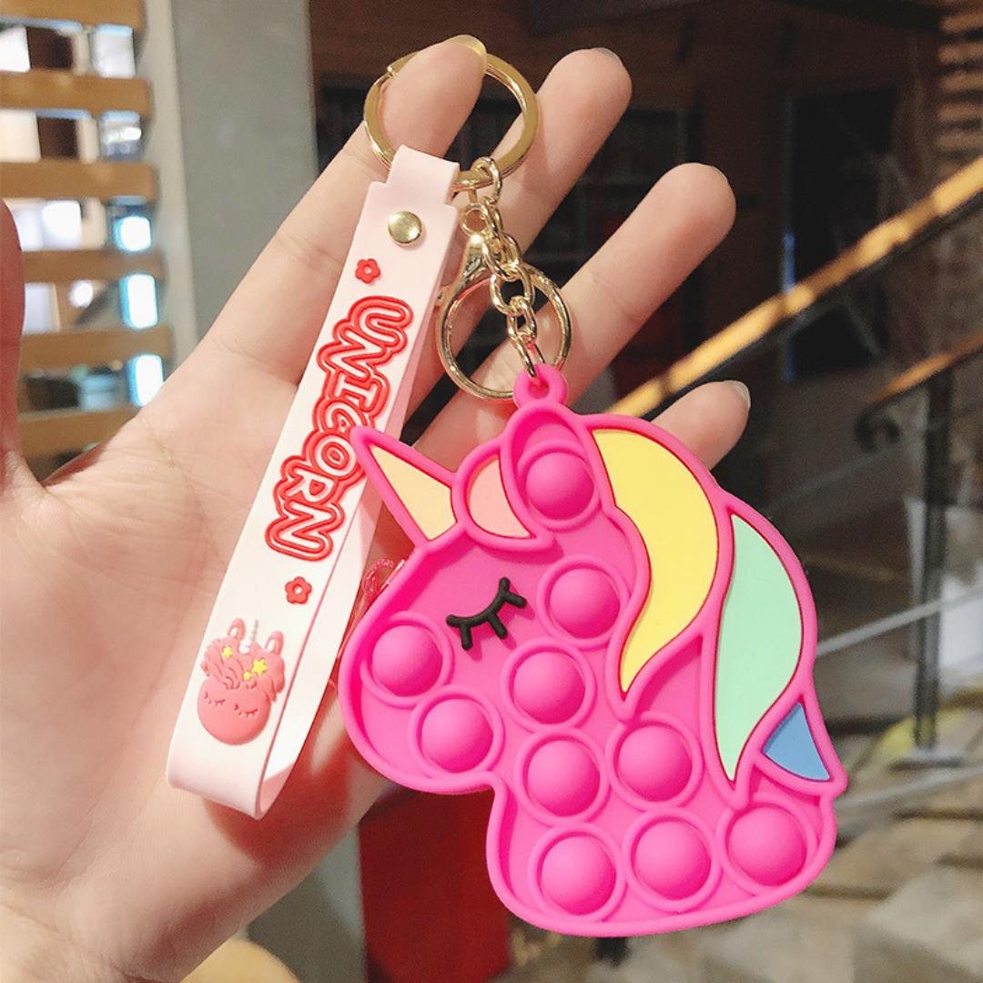 Unicorn Soft Silicone Cute Pouch Key Chains