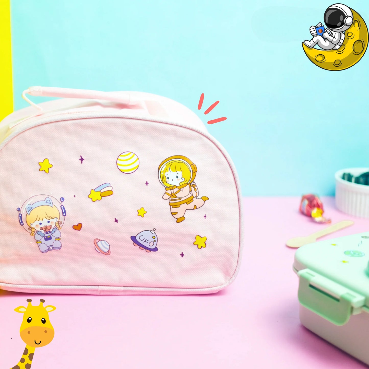 Cute Bento Lunch Box with Insulated Bag