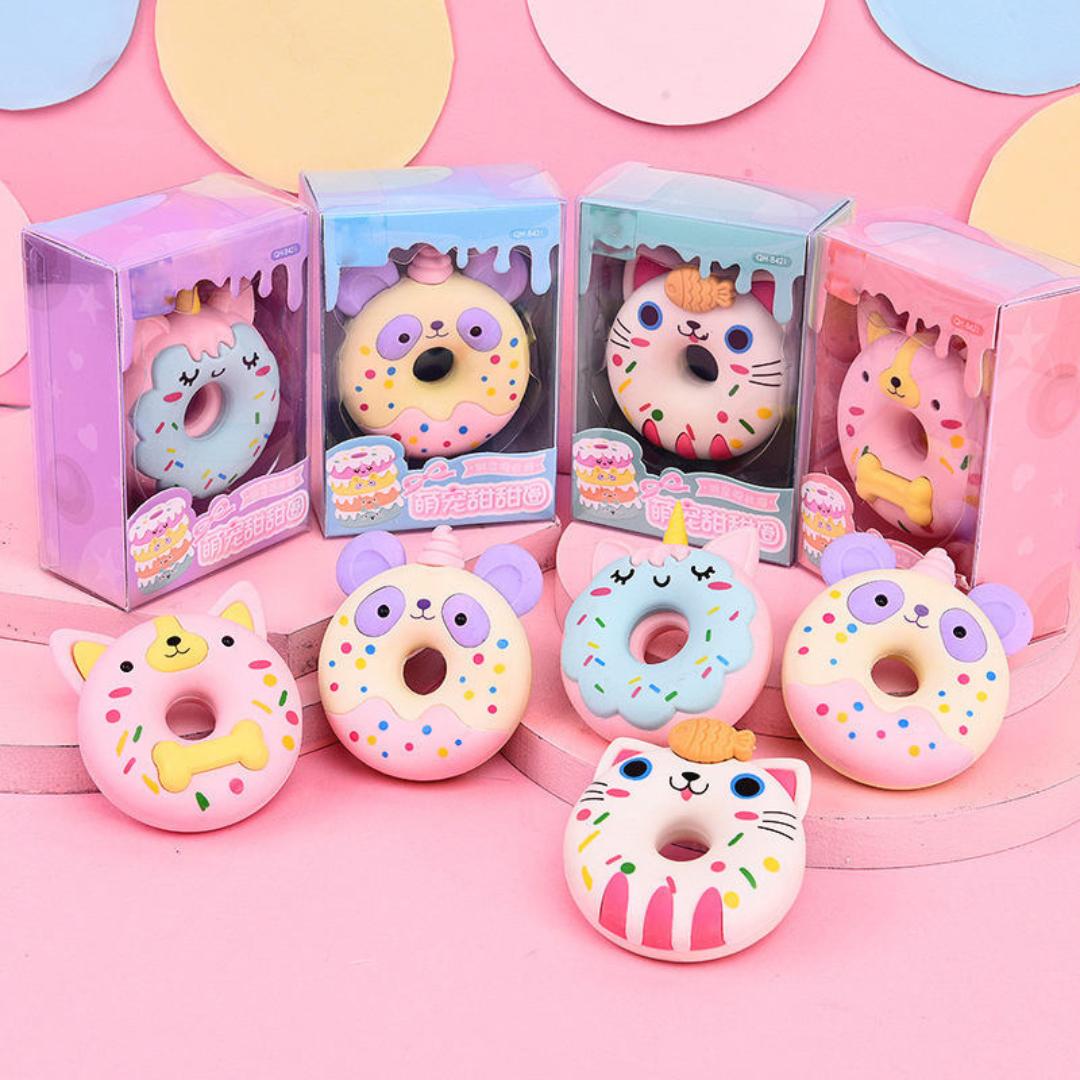 Cute Donut Cartoon Erasers 1pc