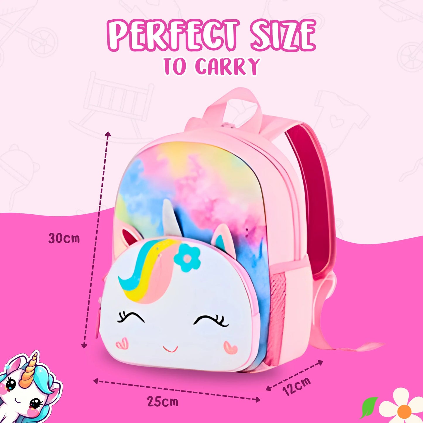 Cute Unicorn Soft Plush Backpack for Kids