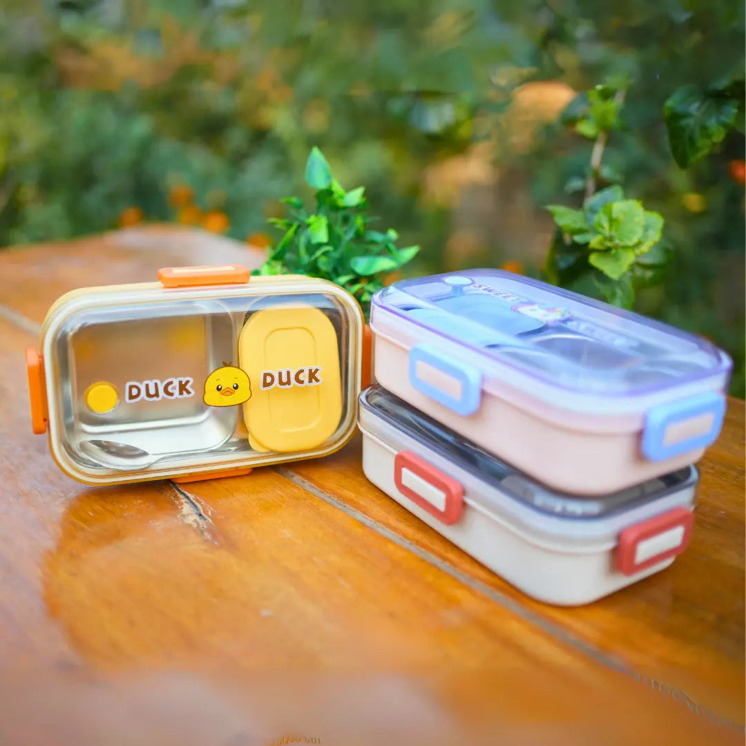 Trendy Rectangle Cartoon Stainless Steel Lunch box