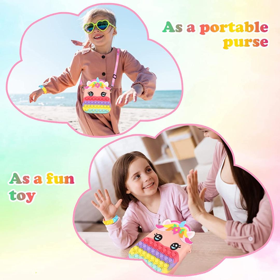 Special Unicorn Pop It Silicone Sling Bag