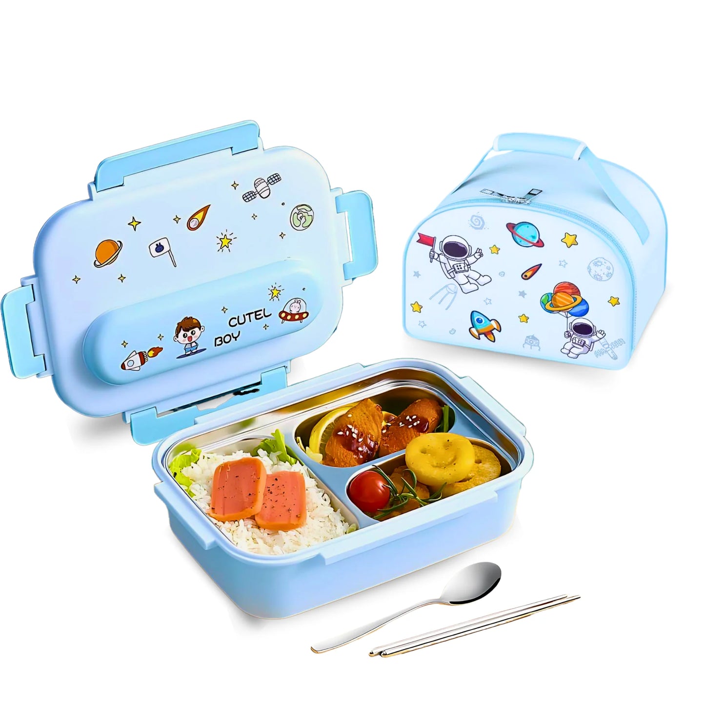 Cute Bento Lunch Box with Insulated Bag