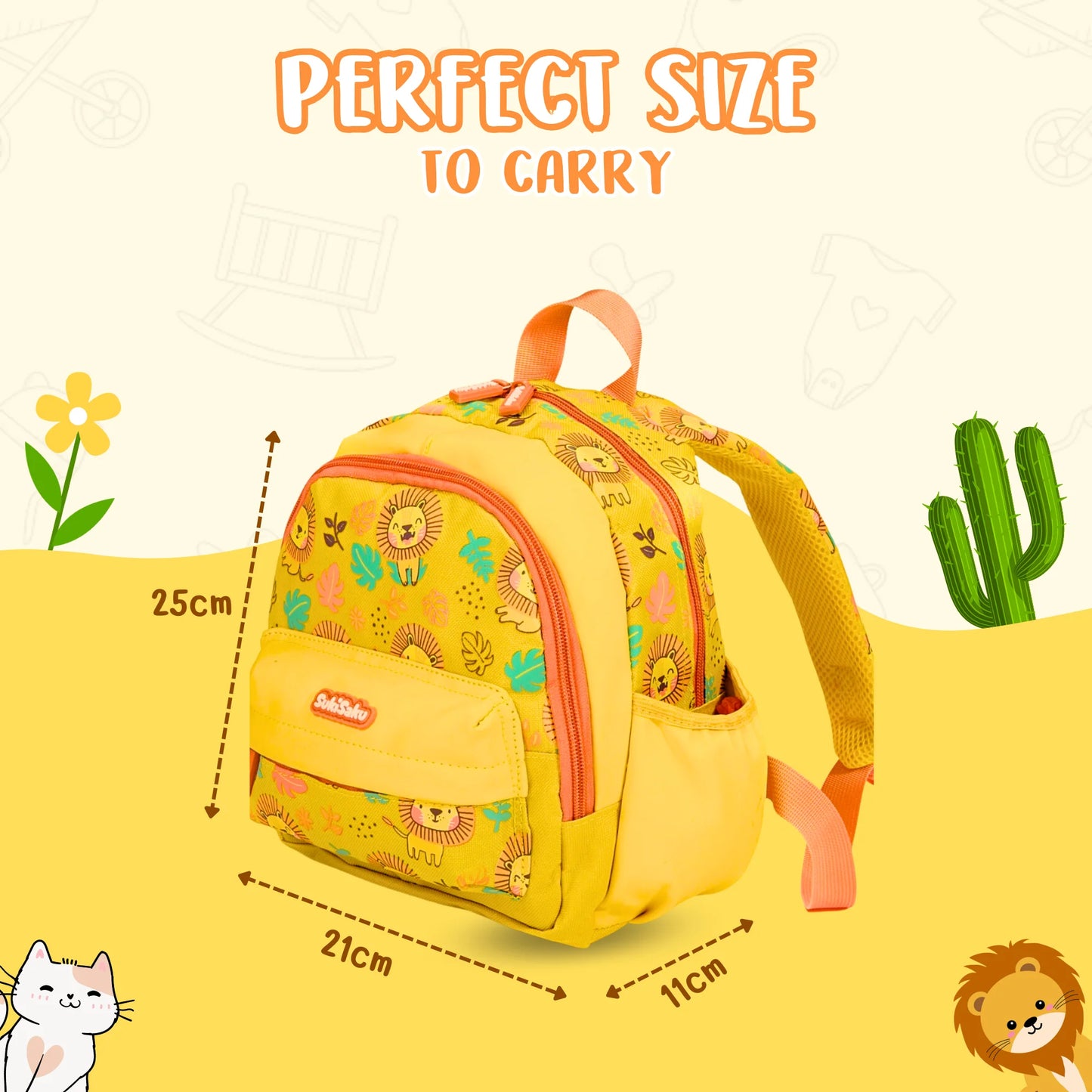 Trendy Funky Lion Mini Backpack