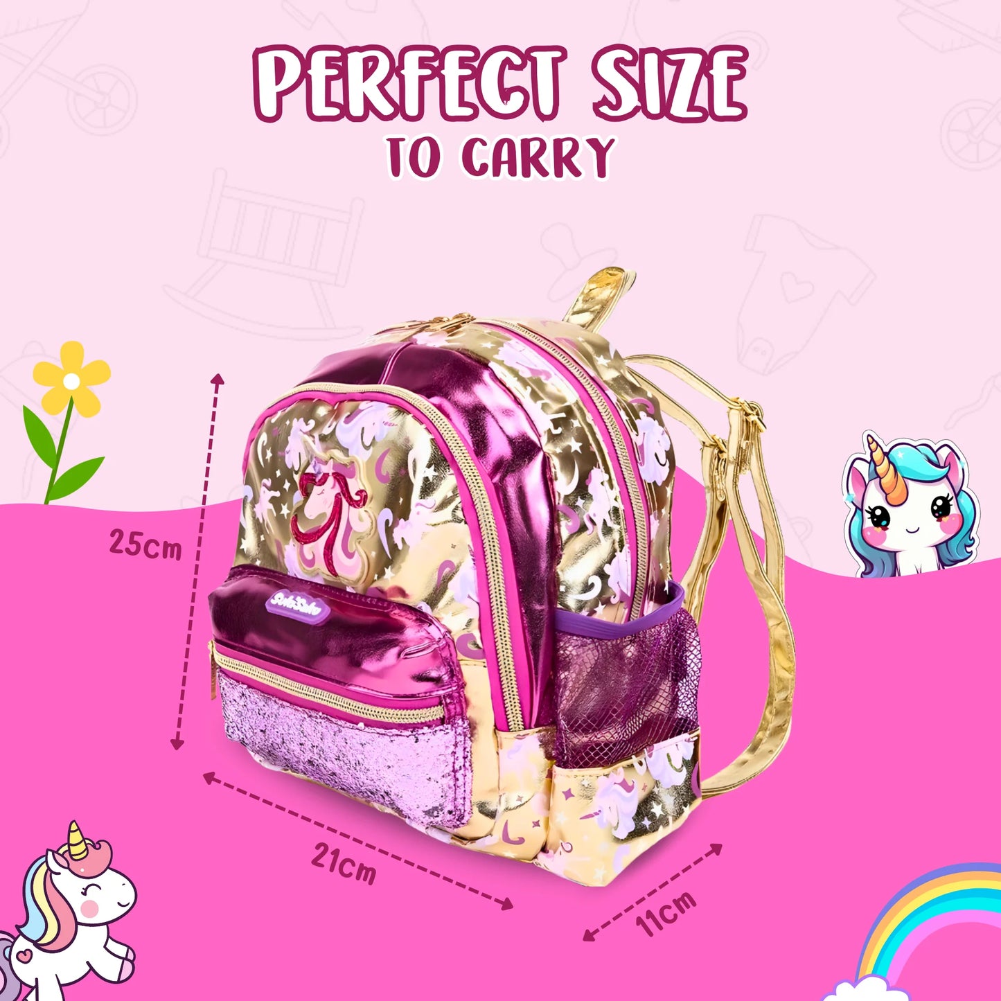 Trendy Funky Unicorn Mini Backpack