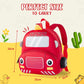 Cute Red School Bus Soft Plush Backpack For Kids