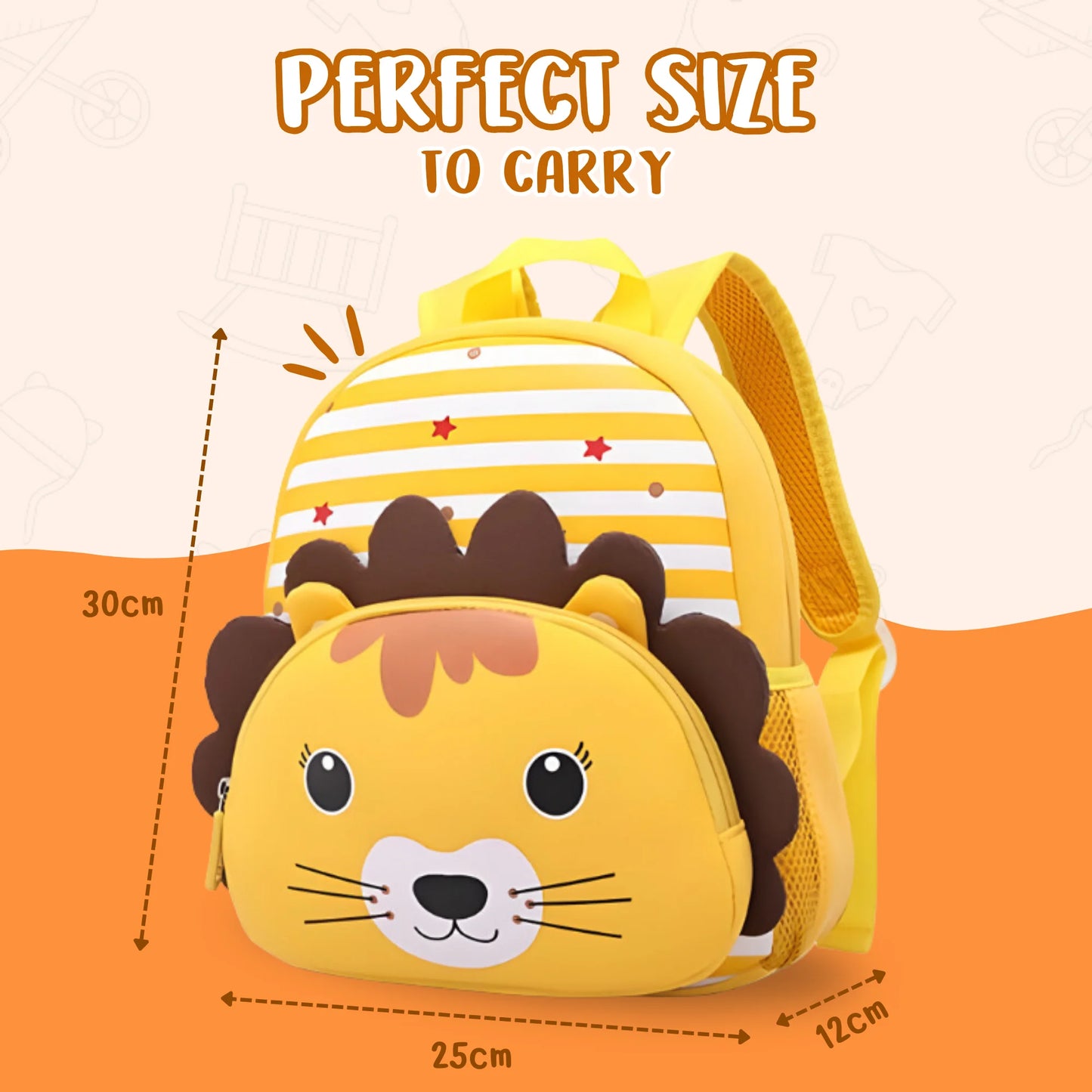 Cute Lion Soft Plush Backpack Kids