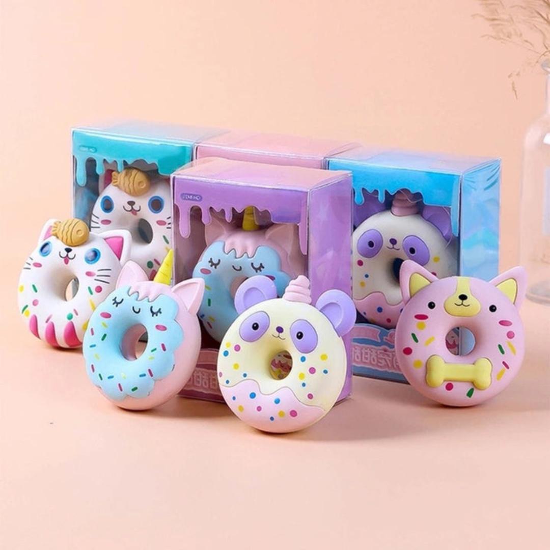 Cute Donut Cartoon Erasers 1pc