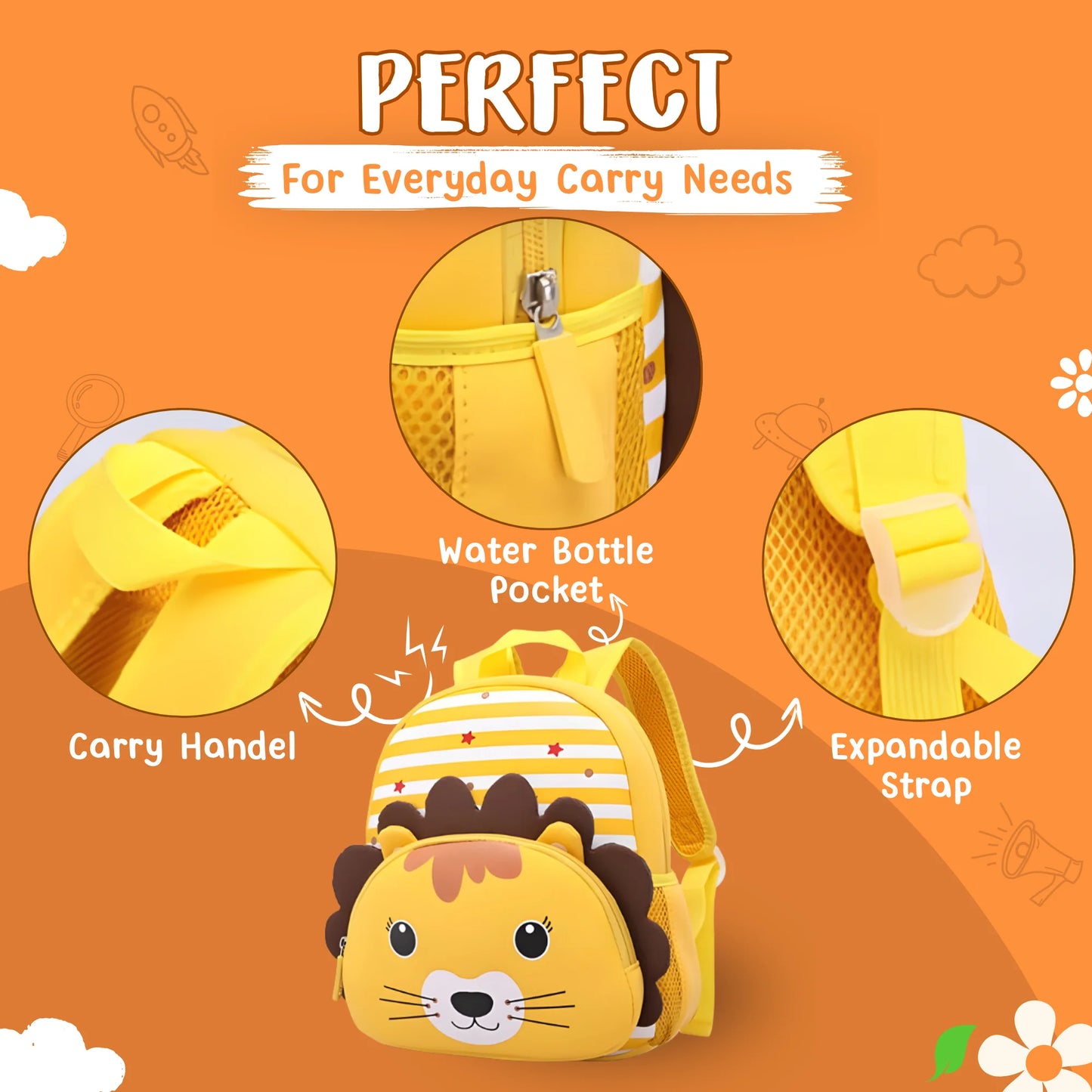 Cute Lion Soft Plush Backpack Kids