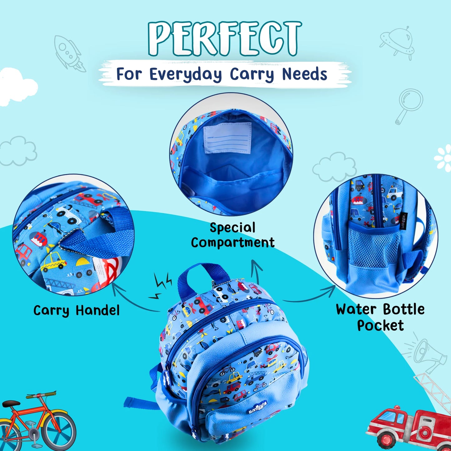 Trendy Funky Blue Mini Backpack