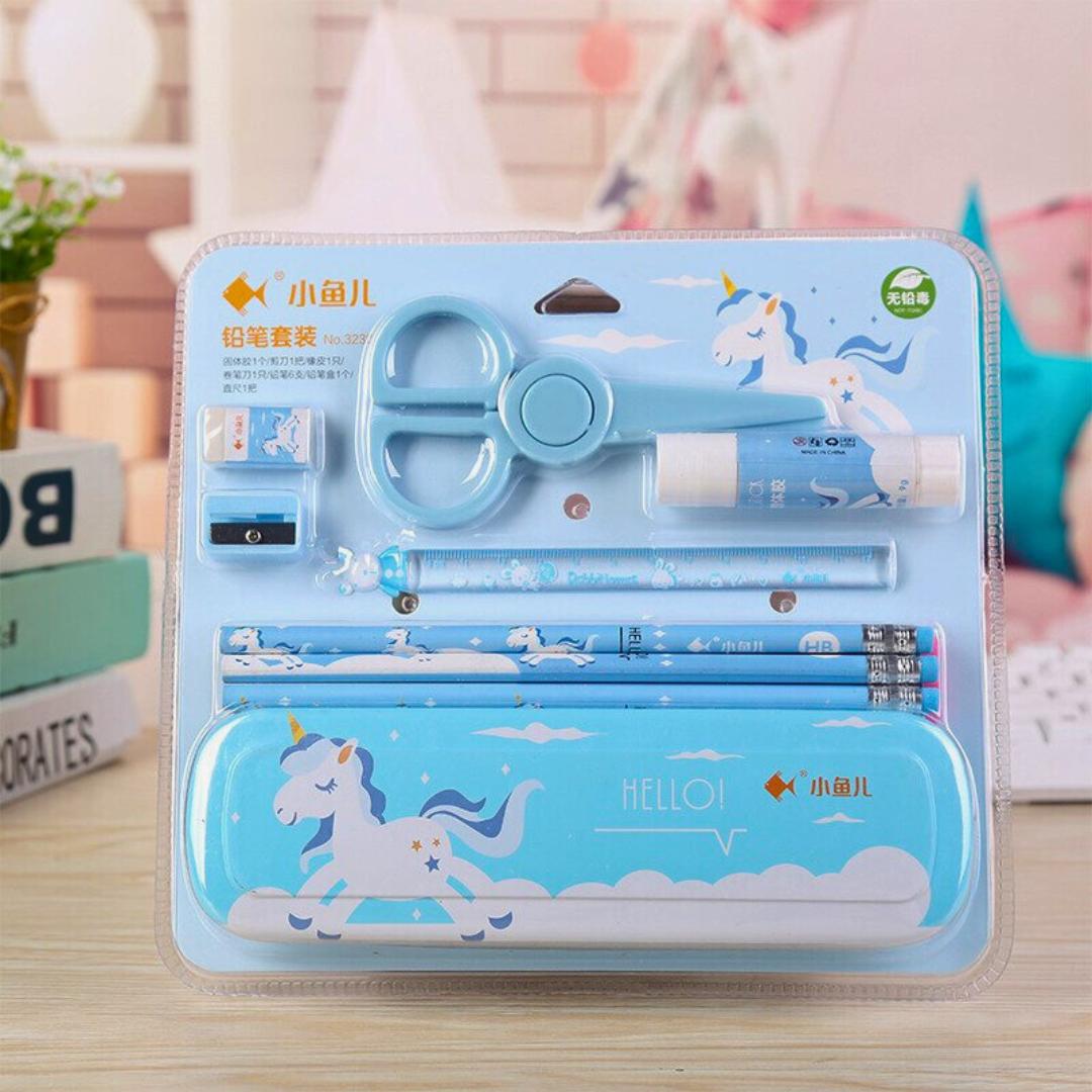 Trendy Cute Kids 7pcs Stationery Set