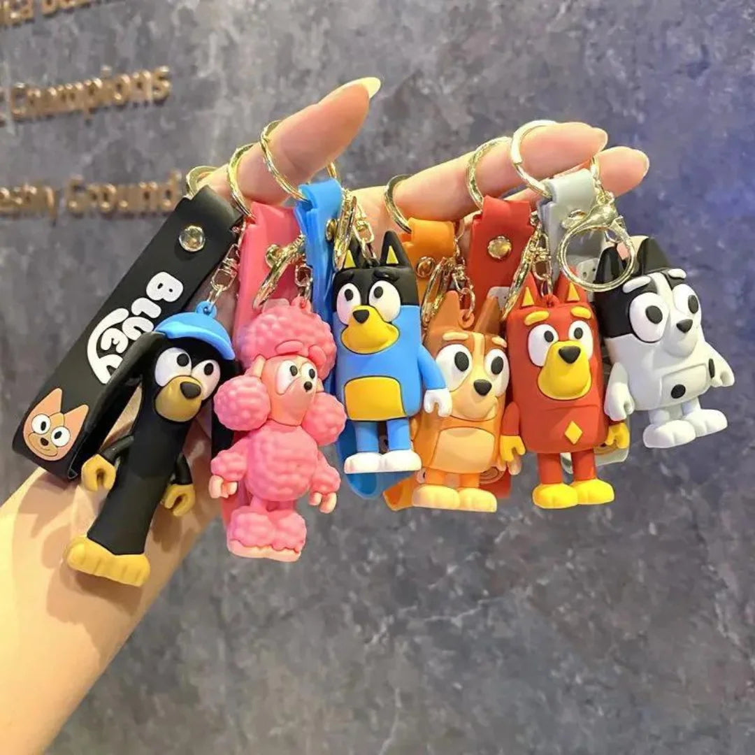 Bluey Cartoon 2pcs Keychain (Surprise Design)