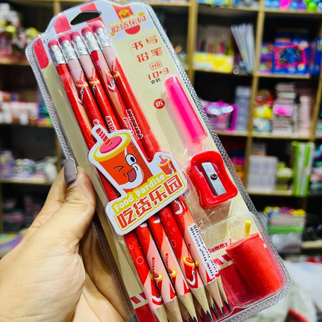 Food 12pcs Pencil Stationery Set