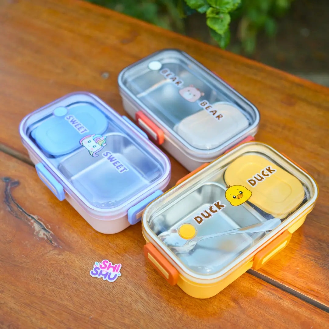 Trendy Rectangle Cartoon Stainless Steel Lunch box
