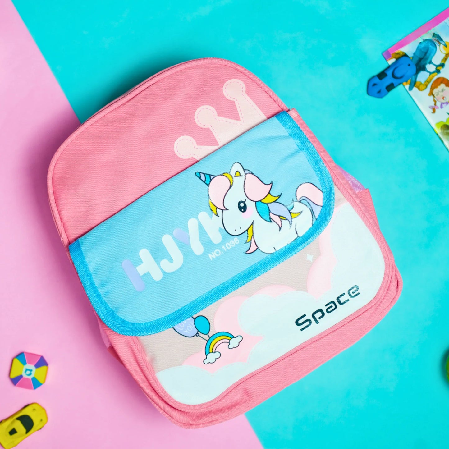 Cute Cartoonistic Flap School Backpack