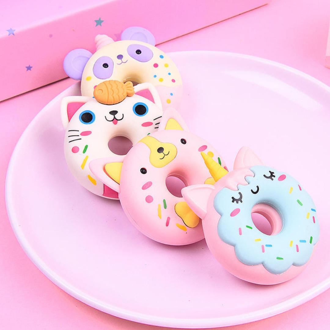 Cute Donut Cartoon Erasers 1pc