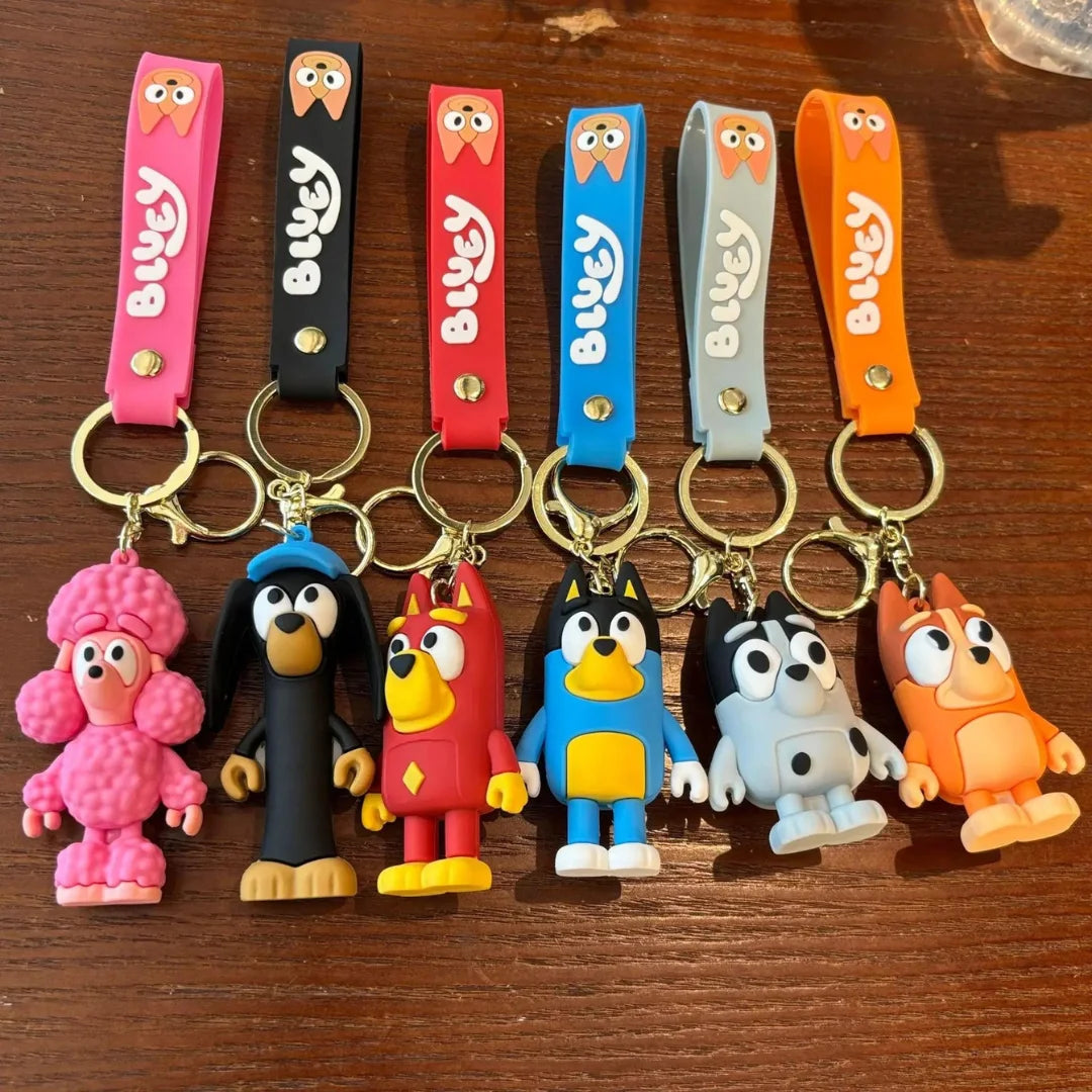 Bluey Cartoon 2pcs Keychain (Surprise Design)