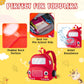 Cute Red School Bus Soft Plush Backpack For Kids