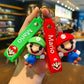 Mario Soft Silicone Cartoon 2pcs Keychain