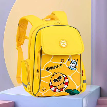 Trendy Cartoon Flap School Backpack