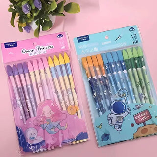 Rocket Eraser Top 12pcs Pencil Set (Surprise Colour)