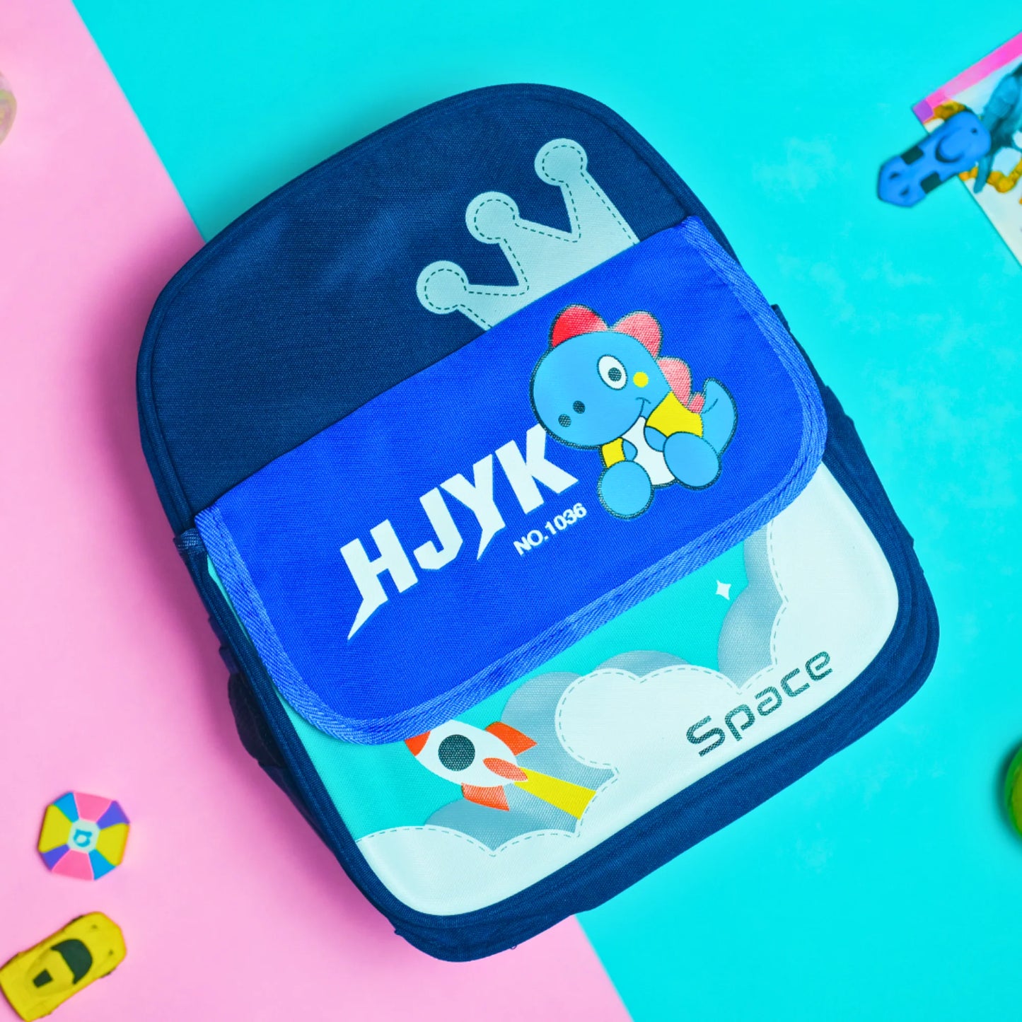 Cute Cartoonistic Flap School Backpack