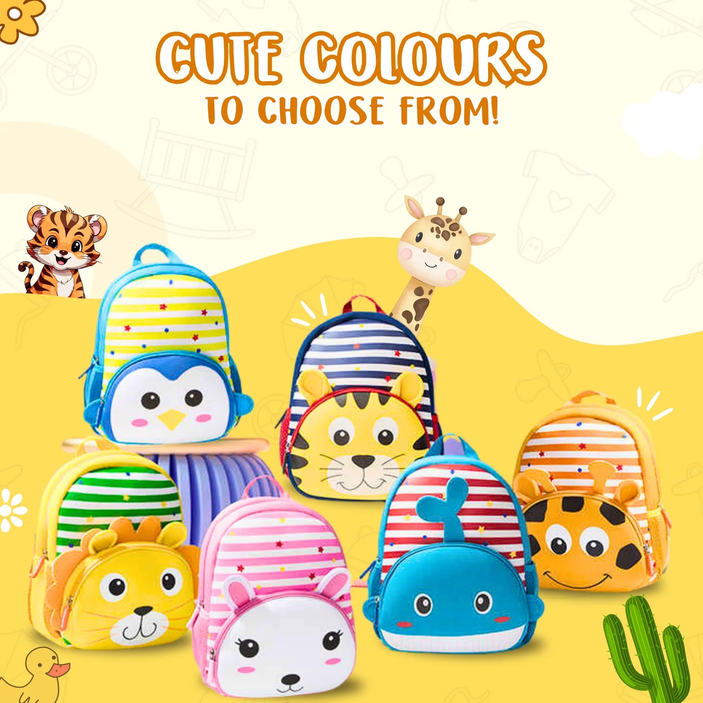 Cute Tiger Soft Plush Backpack for Kids