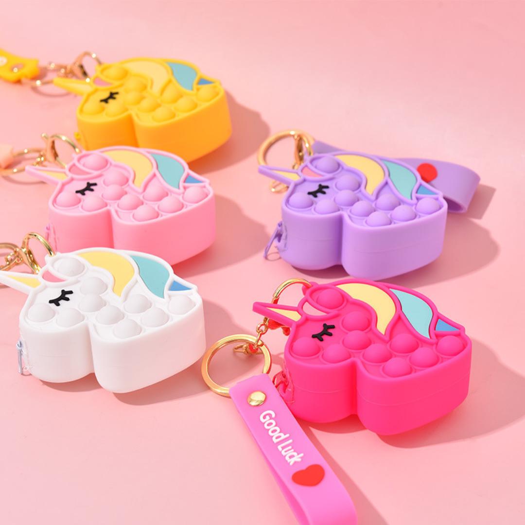 Unicorn Soft Silicone Cute Pouch Key Chains