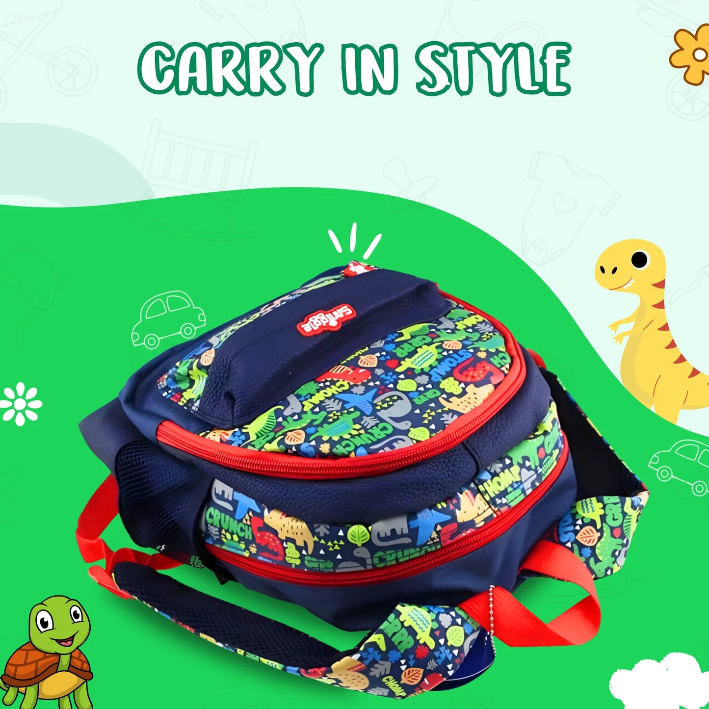 Trendy Funky Cartoonistic Blue Mini Backpack