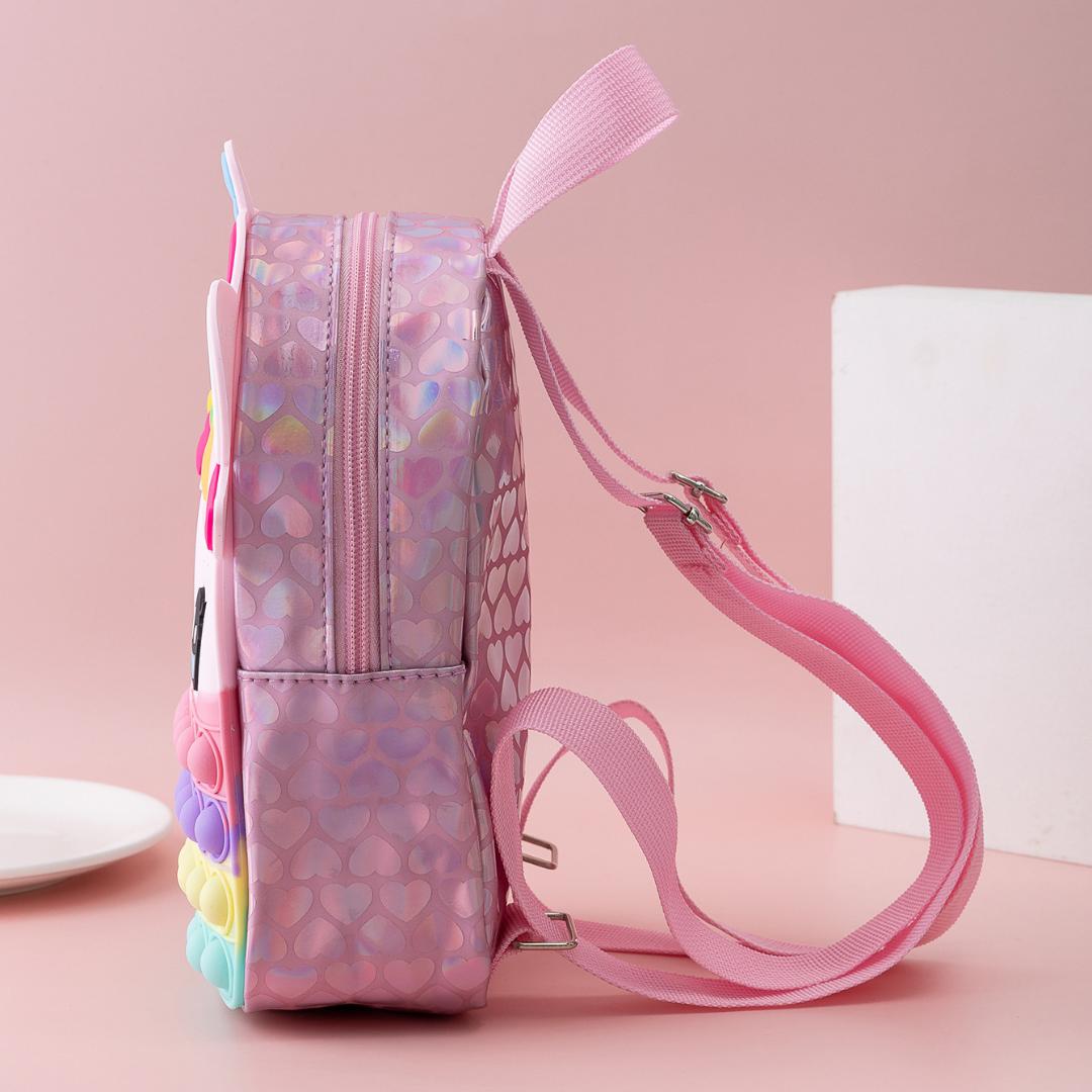 Fancy Unicorn Pop It Soft Silicone Backpack