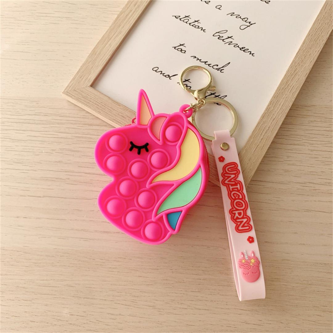 Unicorn Soft Silicone Cute Pouch Key Chains